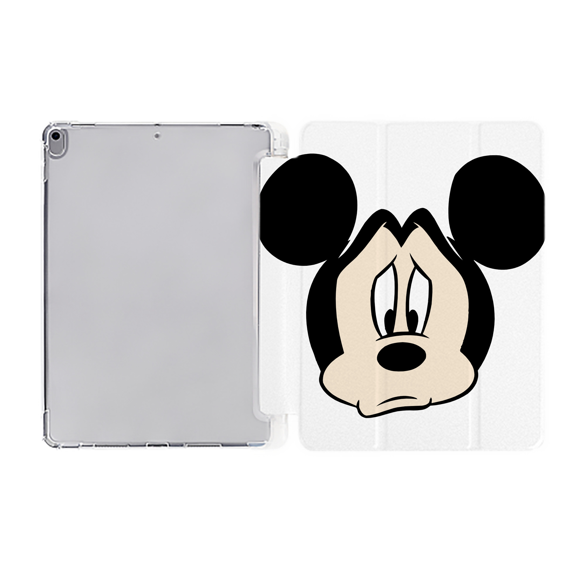 ミッキーマウス Mickey Mouse IPad ケース ペン収納付き 三つ折りスタンド PUレザー×シリコン 対応機種9.5/10.5/10.9インチ